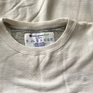 White Champion Eco Authentic Pullover Crewneck